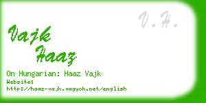 vajk haaz business card